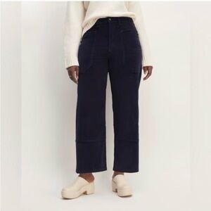 Everlane Corduroy Gardener Pant | Navy | Wide Leg Workwear Style | Size 6